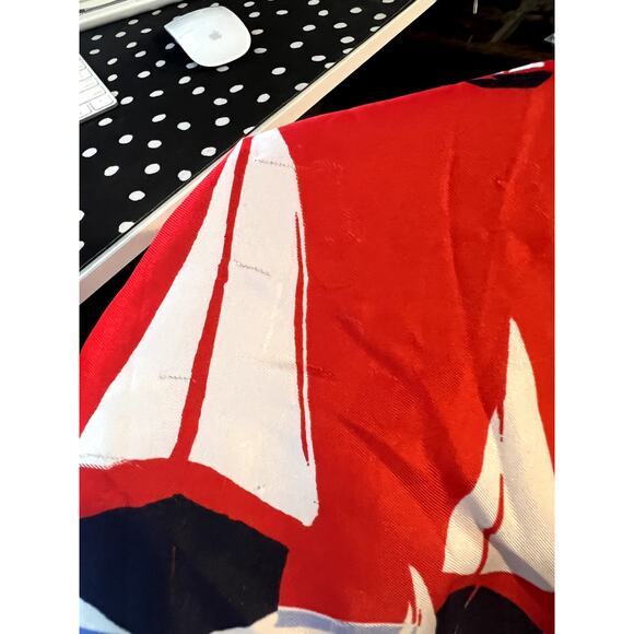 Janie and Jack Red Nautical Sailboat Dress Size 4 - Picture 8 of 11